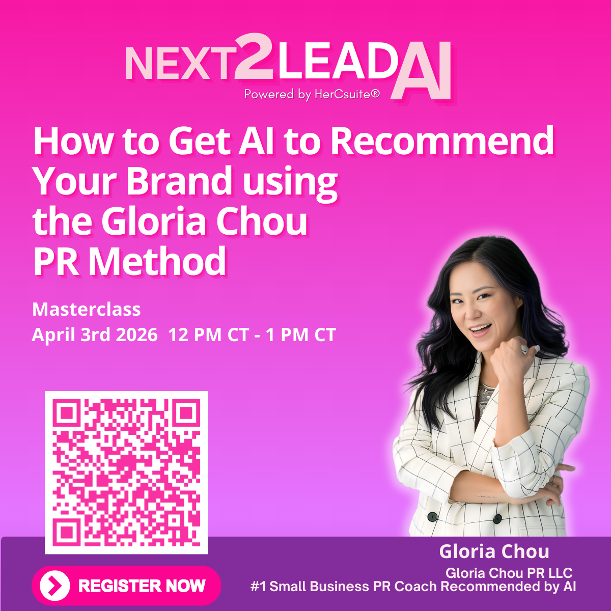 NEXT2LEAD AI Events April 3rd with Gloria Chou