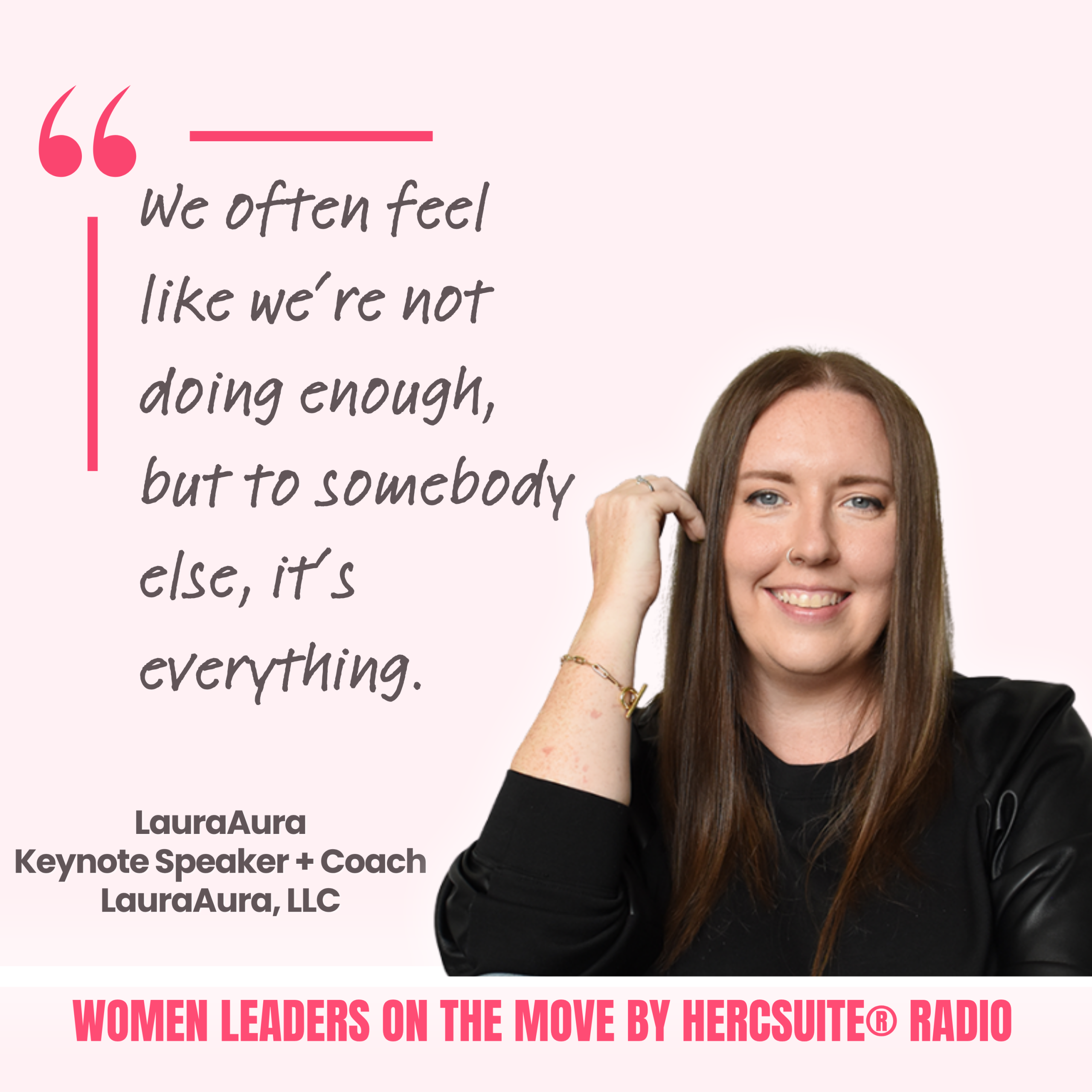 LauraAura Smiling with a quote