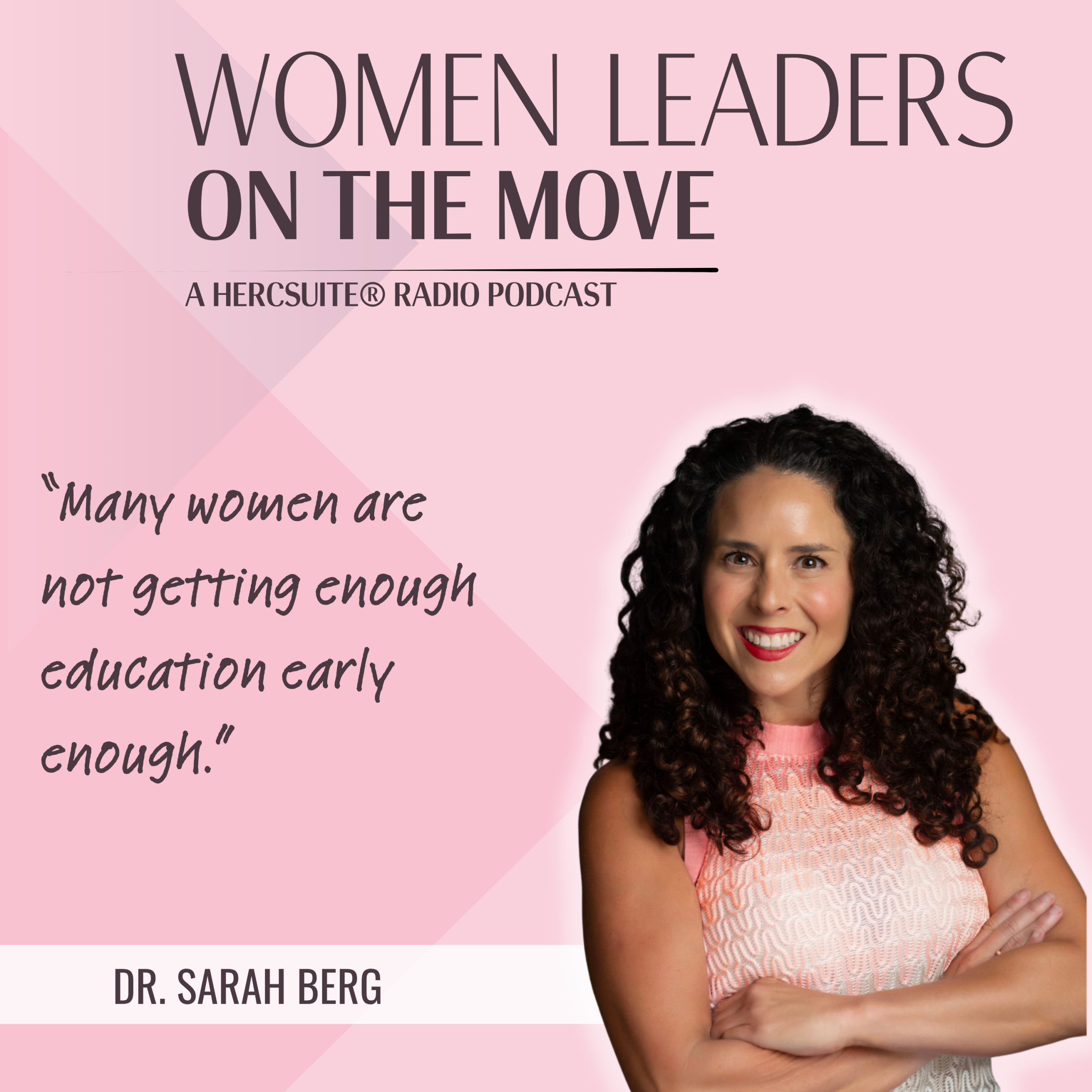 Women Leaders on the Move Dr. Sarah Berg-1 Dr. Sarah Berg Smiling in a pink top