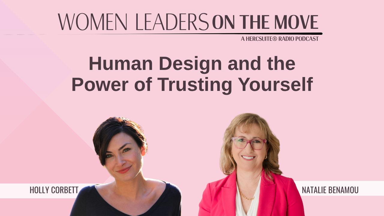 Holly Corbett smiling in a black top. Natalie Benamou in a pink blazer and white top smiling.