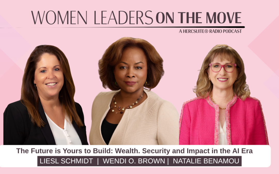 Liesl Schmidt smiling in black jacket, Wendi O. Brown in a tan blazer, Natalie Benamou in a pink jacket